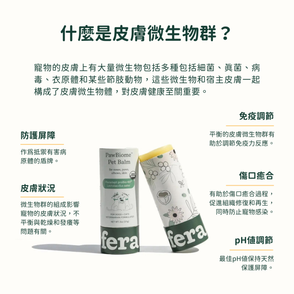 ★現貨【飛樂沛】美國 Fera Pets PawBiome™ 益生好棒舒緩皮毛膏 癢癢掰掰 紅腫掰掰 犬貓-細節圖2