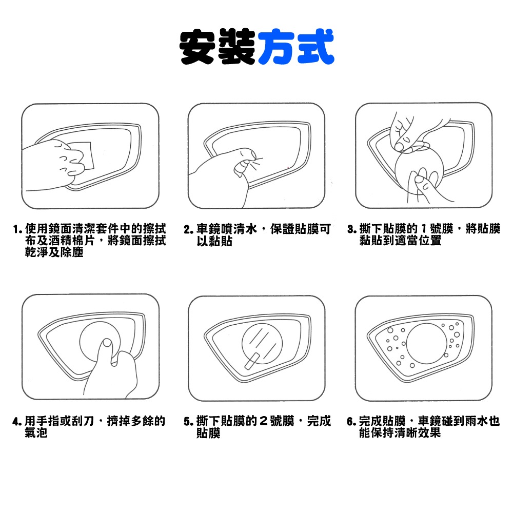 路易視 後視鏡防水防霧貼片-細節圖6