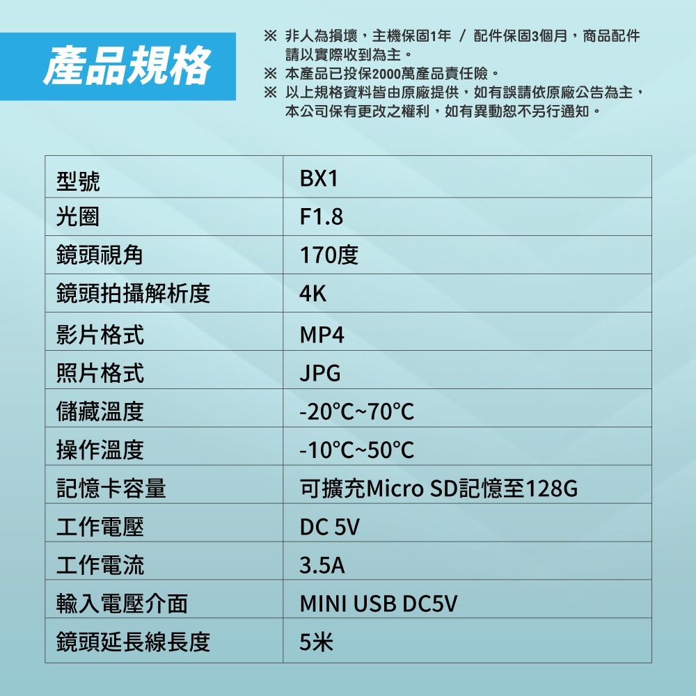 【任e行】BX1 4K 單機型 單鏡頭 WIFI 行車記錄器-細節圖11