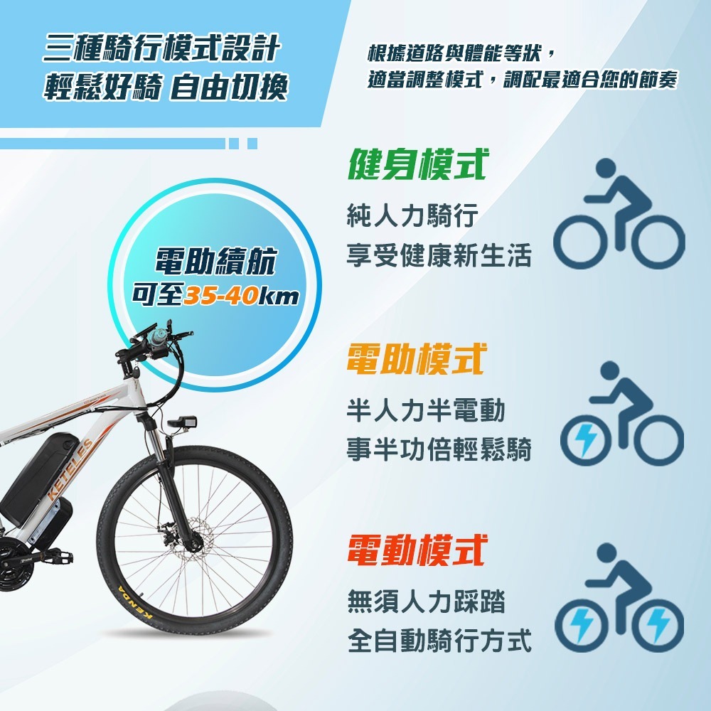 【非常G車】X20 26吋胎 電動越野自行車 電動腳踏車 48V 10AH (21段變速 三種騎行模式)-細節圖2