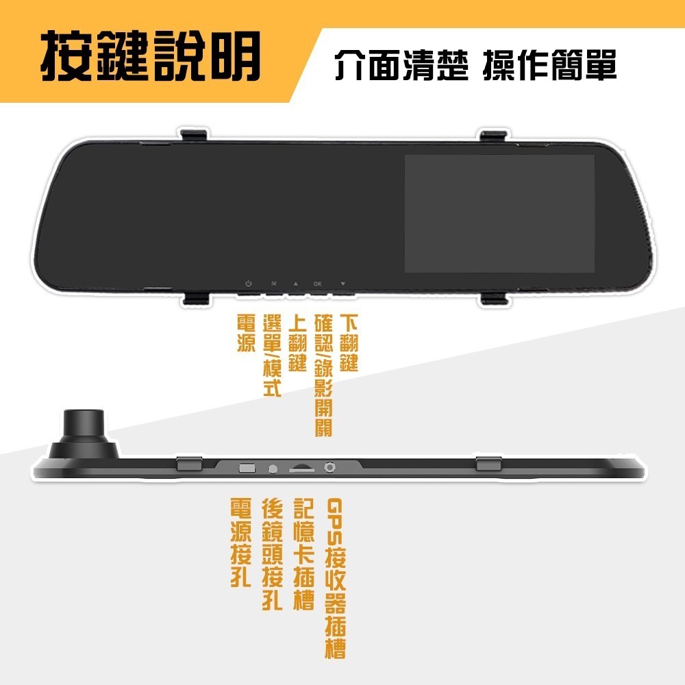 【任e行】NX8 GPS測速 雙鏡頭 後視鏡行車記錄器 記憶卡選購-細節圖8