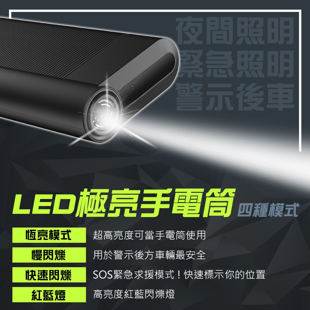 【任e行】PT-118 10000mAh LED顯示 汽車 緊急啟動電源 行動電源-細節圖6