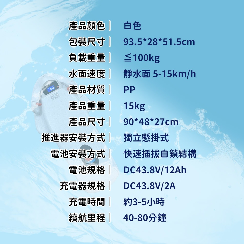 【任e行】AX2 12AH 水上電動滑板 動力浮板 水上電動衝浪板-細節圖11