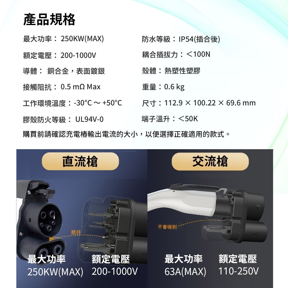 【綠行家】CCS1 to CCS2 電動車充電轉接頭 美規轉歐規 快充+慢充 充電槍轉接(J1772 to TYPE2)-細節圖9