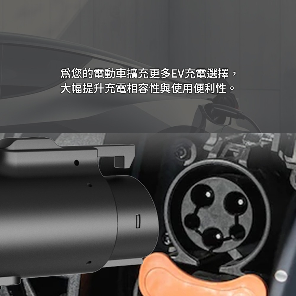【綠行家】特斯拉TPC(NACS)充電槍 轉 J1772(CCS1)車端插口 專用轉接頭-細節圖5