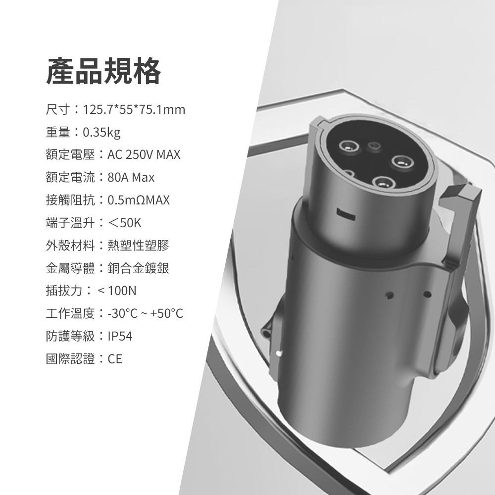 【綠行家】特斯拉TPC(NACS)充電槍 轉 J1772(CCS1)車端插口 專用轉接頭-細節圖8