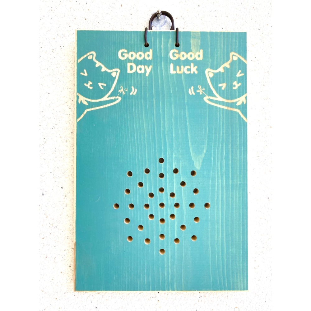 【鹿藝仕】幸運貓雷雕木蠟板 鹿角蕨  蕨類 上板 木植板 植栽板 原木板 圓邊處理 透氣孔-細節圖4