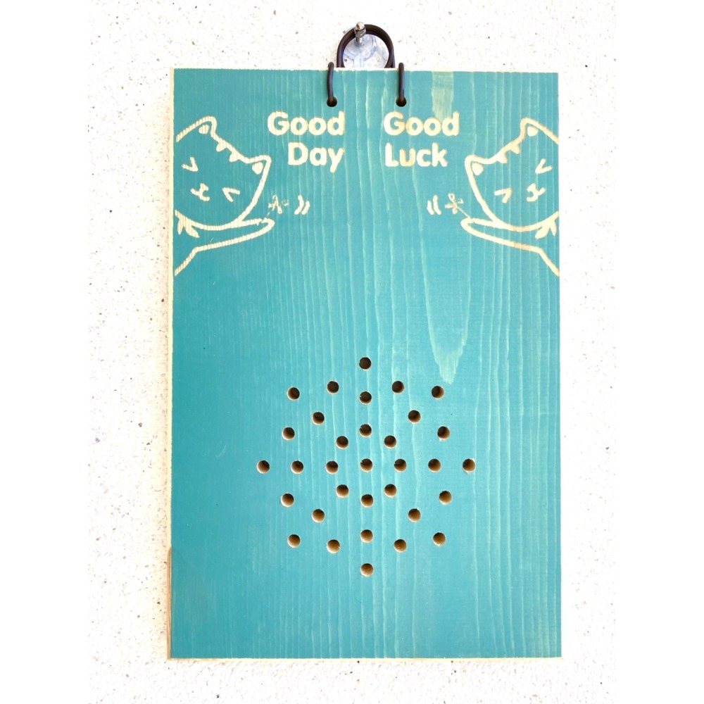 【鹿藝仕】幸運貓雷雕木蠟板 鹿角蕨  蕨類 上板 木植板 植栽板 原木板 圓邊處理 透氣孔-規格圖4