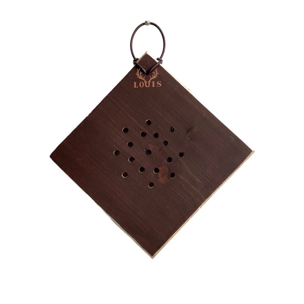 《鹿藝仕》方型蜂蠟木植板 側芽 侏儒類鹿角蕨上板 文青小品上板板材  圓邊處理+透氣孔-細節圖6