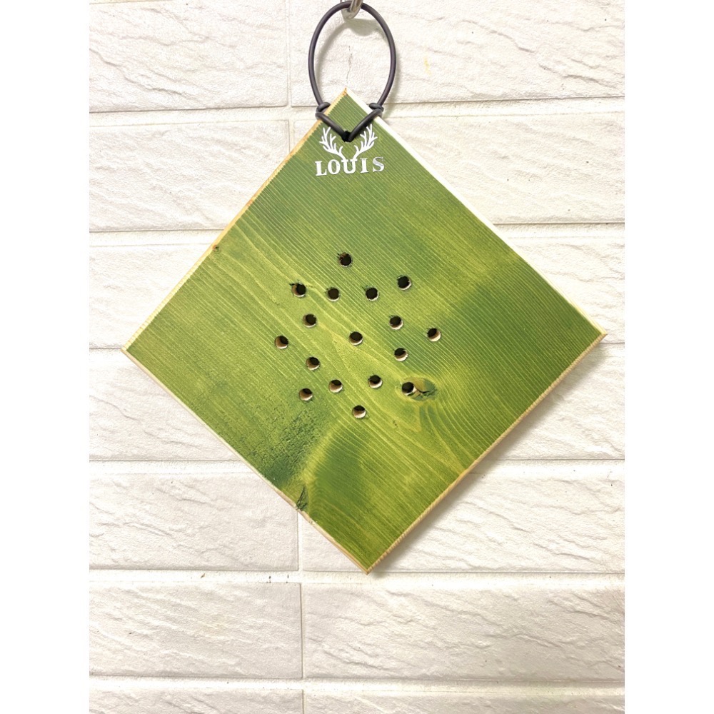 《鹿藝仕》方型蜂蠟木植板 側芽 侏儒類鹿角蕨上板 文青小品上板板材  圓邊處理+透氣孔-細節圖7