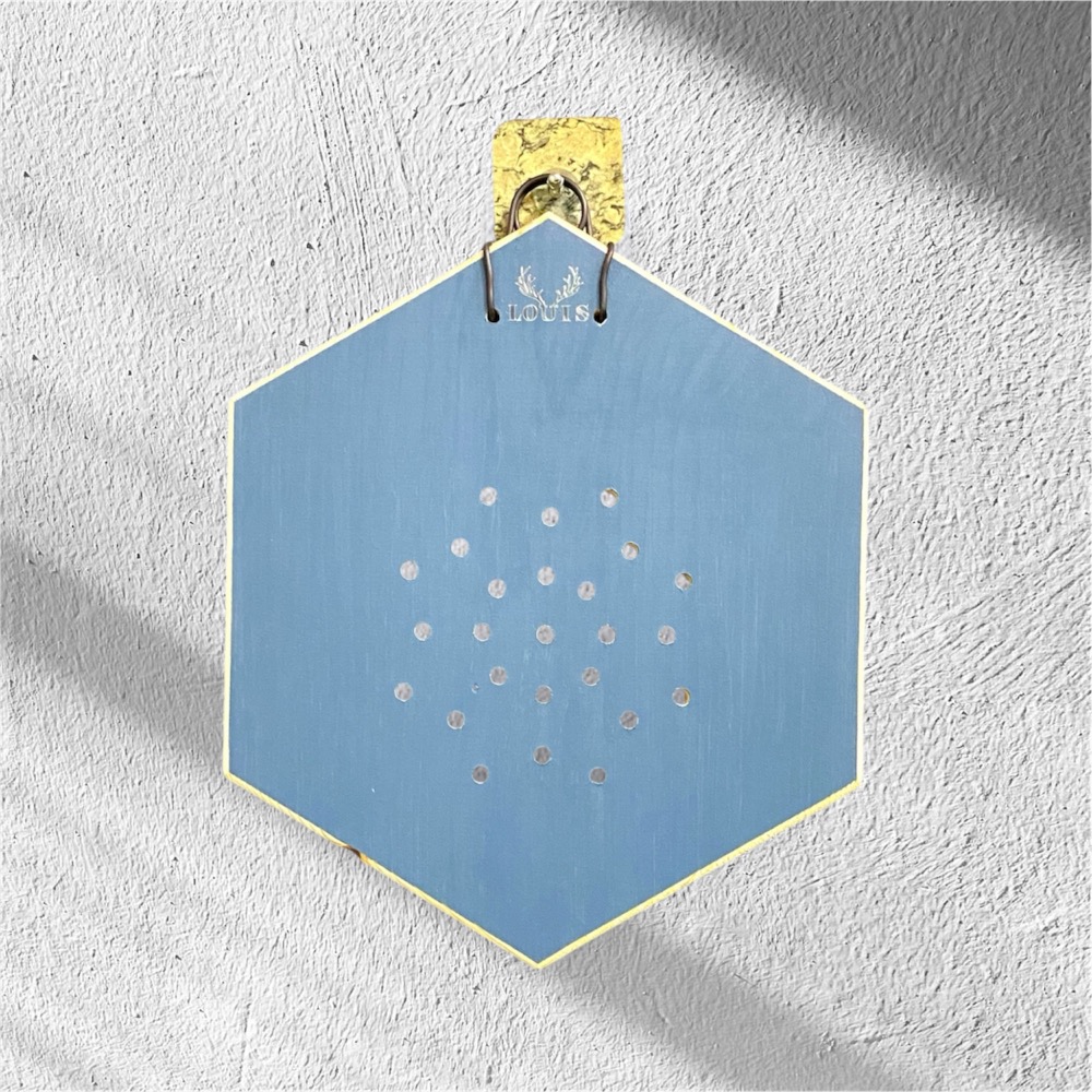 【鹿藝仕】大六角蜂蠟木植板 雙面著色 鹿角蕨 天然蜂蠟 上板 木植板 植栽板 原木板 圓邊處理 透氣孔-細節圖2