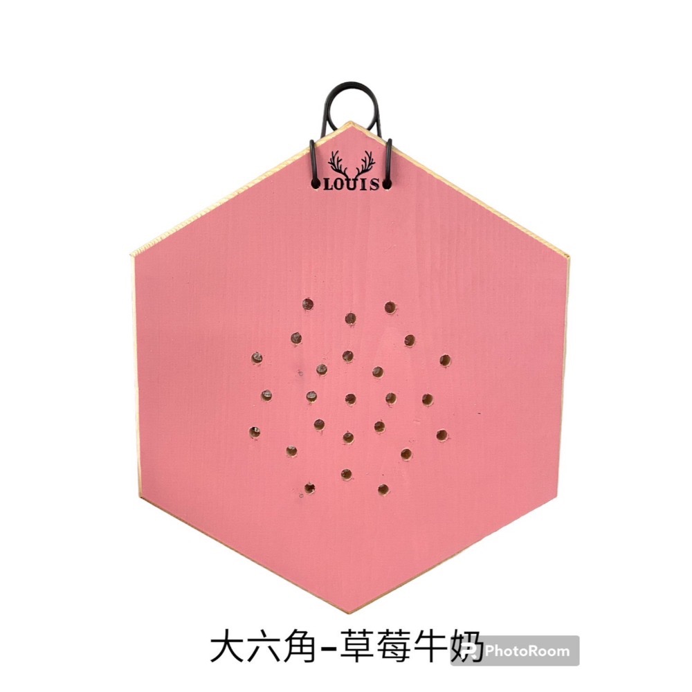 【鹿藝仕】大六角蜂蠟木植板 雙面著色 鹿角蕨 天然蜂蠟 上板 木植板 植栽板 原木板 圓邊處理 透氣孔-規格圖5