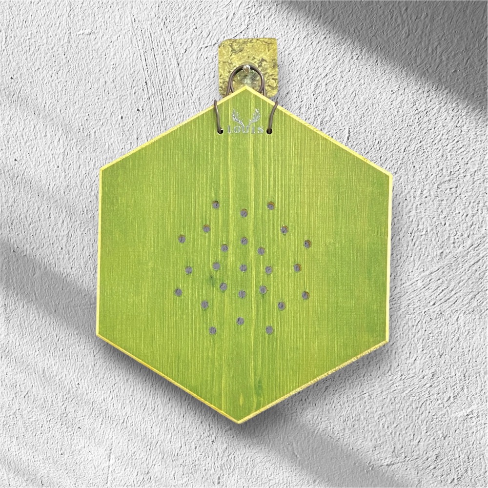 【鹿藝仕】大六角蜂蠟木植板 雙面著色 鹿角蕨 天然蜂蠟 上板 木植板 植栽板 原木板 圓邊處理 透氣孔-規格圖5