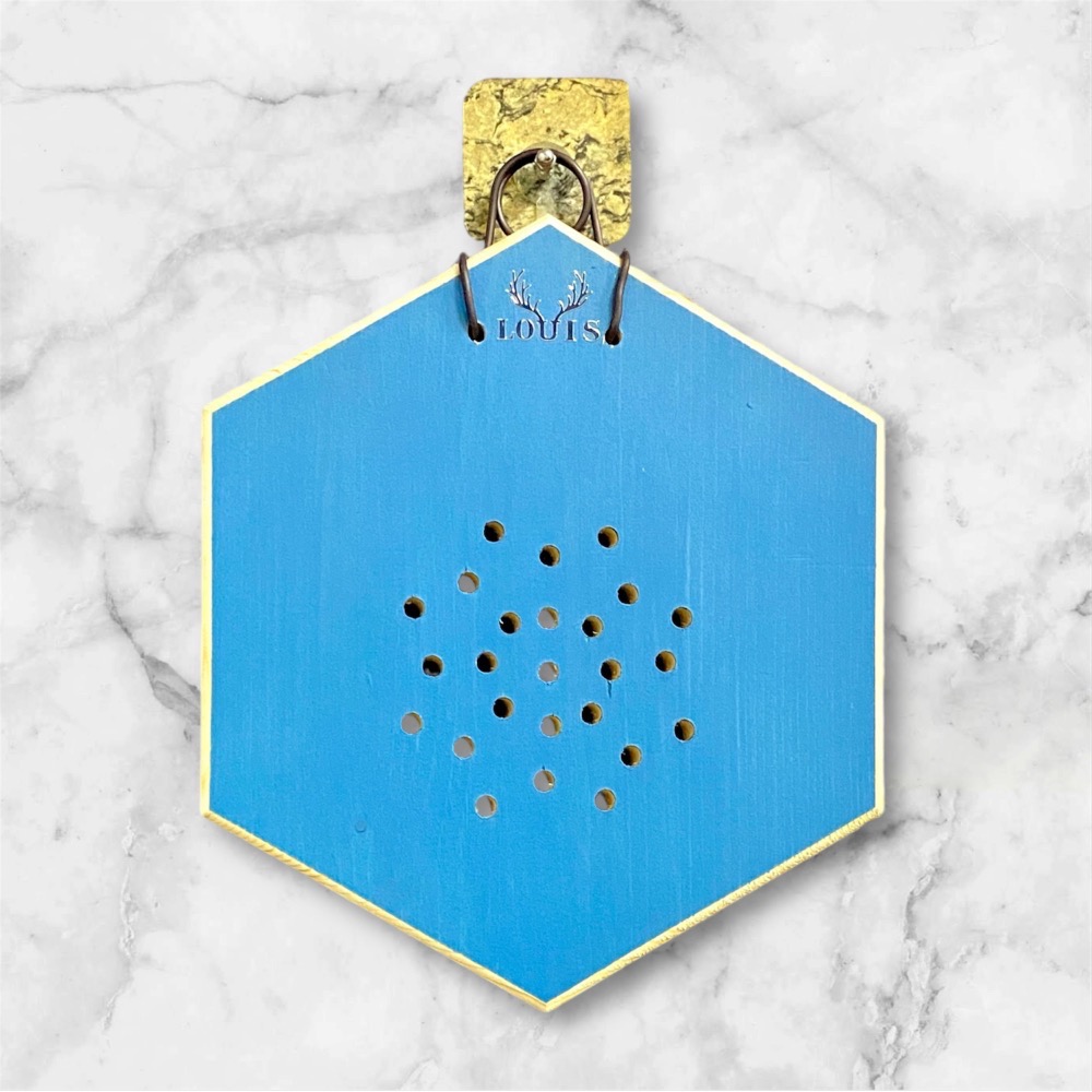 【鹿藝仕】中六角蜂蠟木植板 雙面著色 鹿角蕨 天然蜂蠟 上板 木植板 植栽板 原木板 圓邊處理 透氣孔-細節圖3