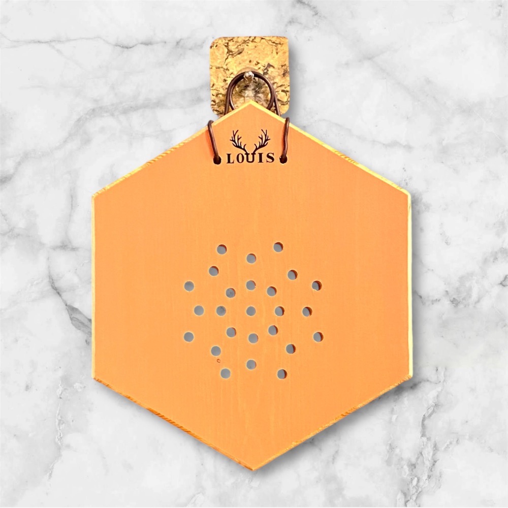 【鹿藝仕】中六角蜂蠟木植板 雙面著色 鹿角蕨 天然蜂蠟 上板 木植板 植栽板 原木板 圓邊處理 透氣孔-規格圖7