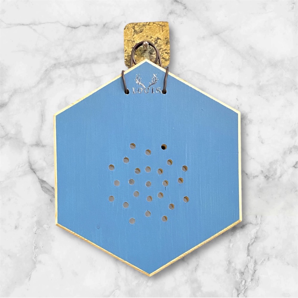 【鹿藝仕】中六角蜂蠟木植板 雙面著色 鹿角蕨 天然蜂蠟 上板 木植板 植栽板 原木板 圓邊處理 透氣孔-規格圖7