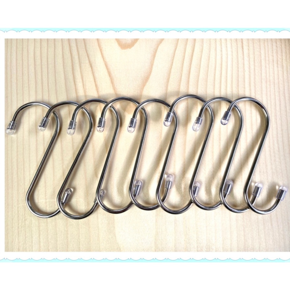 【鹿藝仕】304不鏽鋼S掛勾 不鏽鋼掛勾 白鐵掛勾(一組五入包裝)-細節圖3