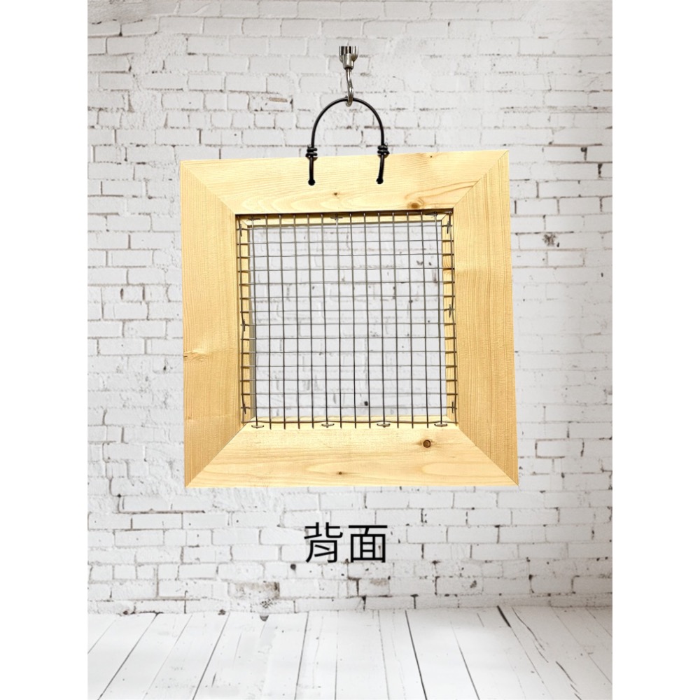 《鹿藝仕》鹿角蕨素材 碳化 原木板材白鐵框網 鹿角蕨 蘭花 空氣鳳梨 上板資材（含鋁線掛環&白鐵窗簾鉤）-細節圖3