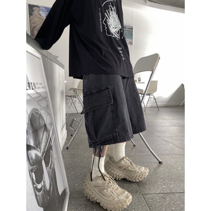 【PORY STORE】🇰🇷韓國 city boy 重磅 水洗 刷色 大口袋 工裝 牛仔 短褲 工裝褲 牛仔褲-細節圖8