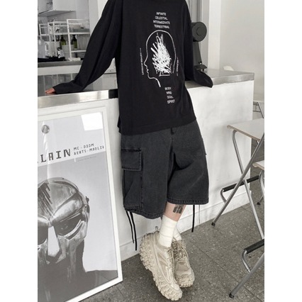 【PORY STORE】🇰🇷韓國 city boy 重磅 水洗 刷色 大口袋 工裝 牛仔 短褲 工裝褲 牛仔褲-細節圖11