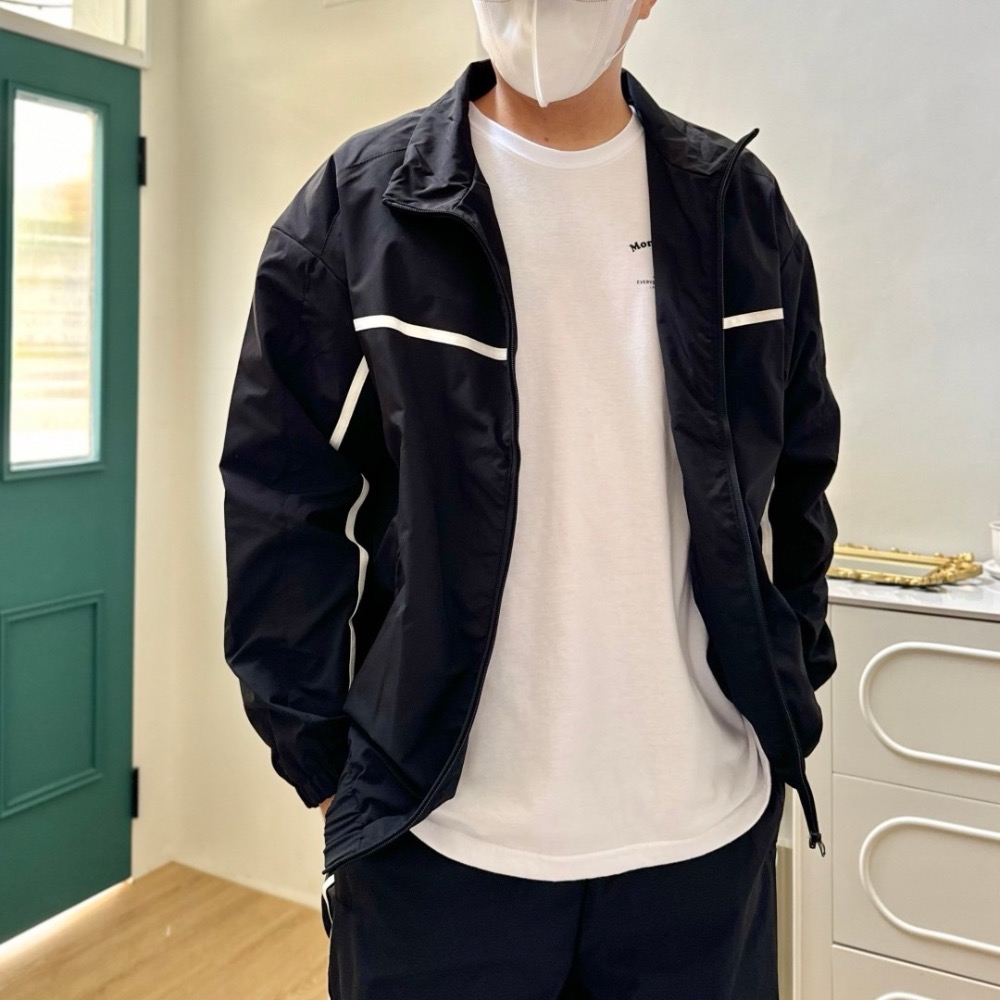 【PORY STORE】 🇰🇷韓國 線條 厚磅 風衣外套 休閒外套 衝鋒外套 男生外套 韓國外套 外套 男女皆可-細節圖2