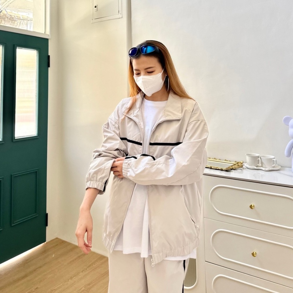 【PORY STORE】 🇰🇷韓國 線條 厚磅 風衣外套 休閒外套 衝鋒外套 男生外套 韓國外套 外套 男女皆可-細節圖3