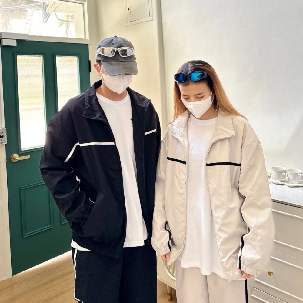 【PORY STORE】 🇰🇷韓國 線條 厚磅 風衣外套 休閒外套 衝鋒外套 男生外套 韓國外套 外套 男女皆可-細節圖4