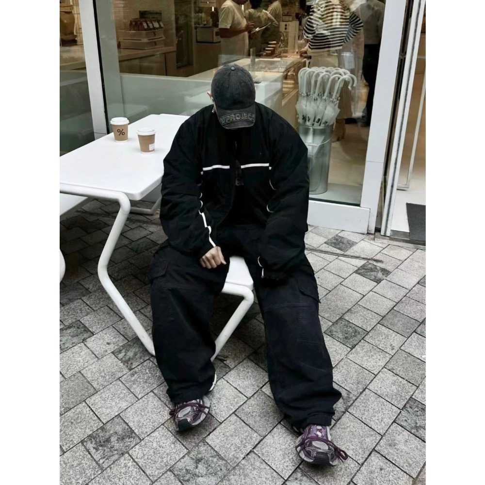 【PORY STORE】 🇰🇷韓國 線條 厚磅 風衣外套 休閒外套 衝鋒外套 男生外套 韓國外套 外套 男女皆可-細節圖10