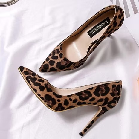 豹紋13公分高跟鞋/36號-細節圖2