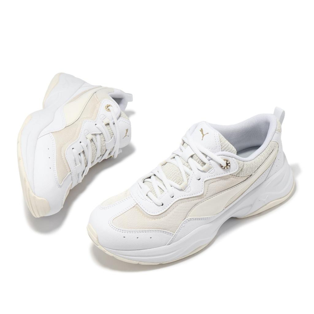 Puma 休閒鞋 Cilia Regent Romance 女鞋 白 象牙白 厚底 低筒 皮革 復古 小白鞋 39337-細節圖7