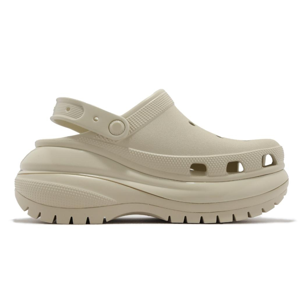 Crocs 涼拖鞋 Classic Mega Crush Clog 男女鞋 骨白色 超厚底 光輪克駱格 卡駱馳 2079-細節圖2