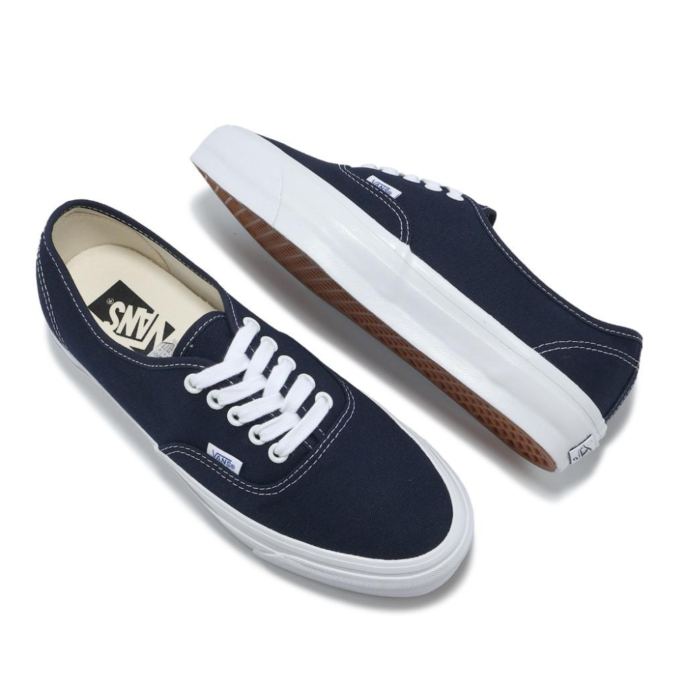 vans 休閒鞋 Authentic Reissue 44 男女鞋 藍 白 帆布 華夫格大底 板鞋 情侶鞋 VN000-細節圖5