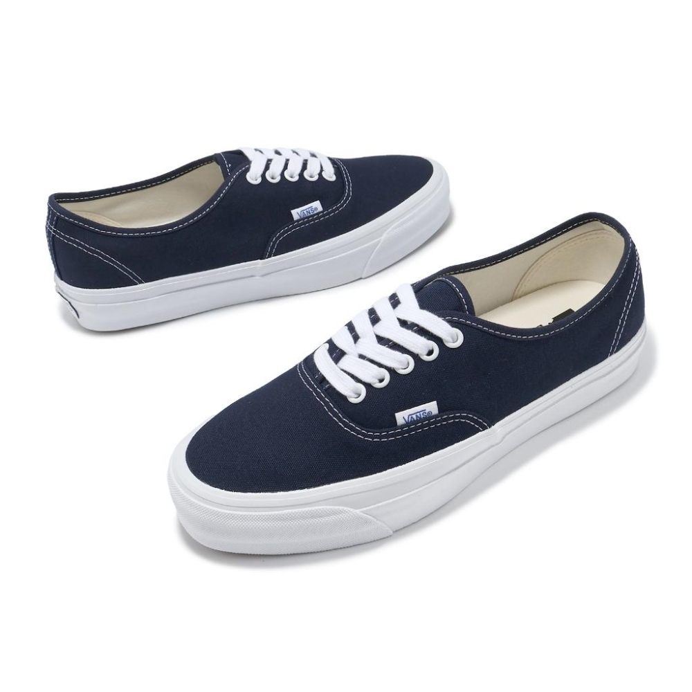 vans 休閒鞋 Authentic Reissue 44 男女鞋 藍 白 帆布 華夫格大底 板鞋 情侶鞋 VN000-細節圖6