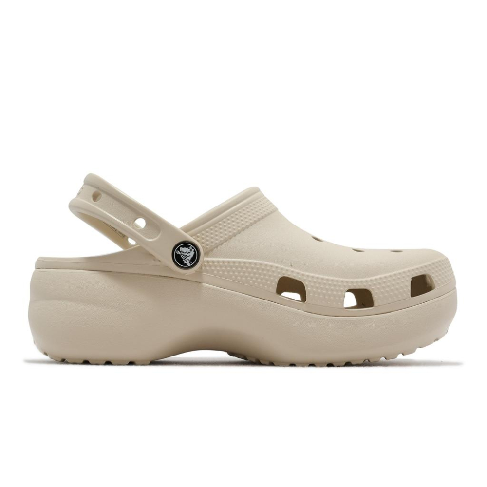 Crocs 涼拖鞋 Classic Platform Clog W 女鞋 米咖 厚底 洞洞鞋 卡駱馳 2067502Y2-細節圖3