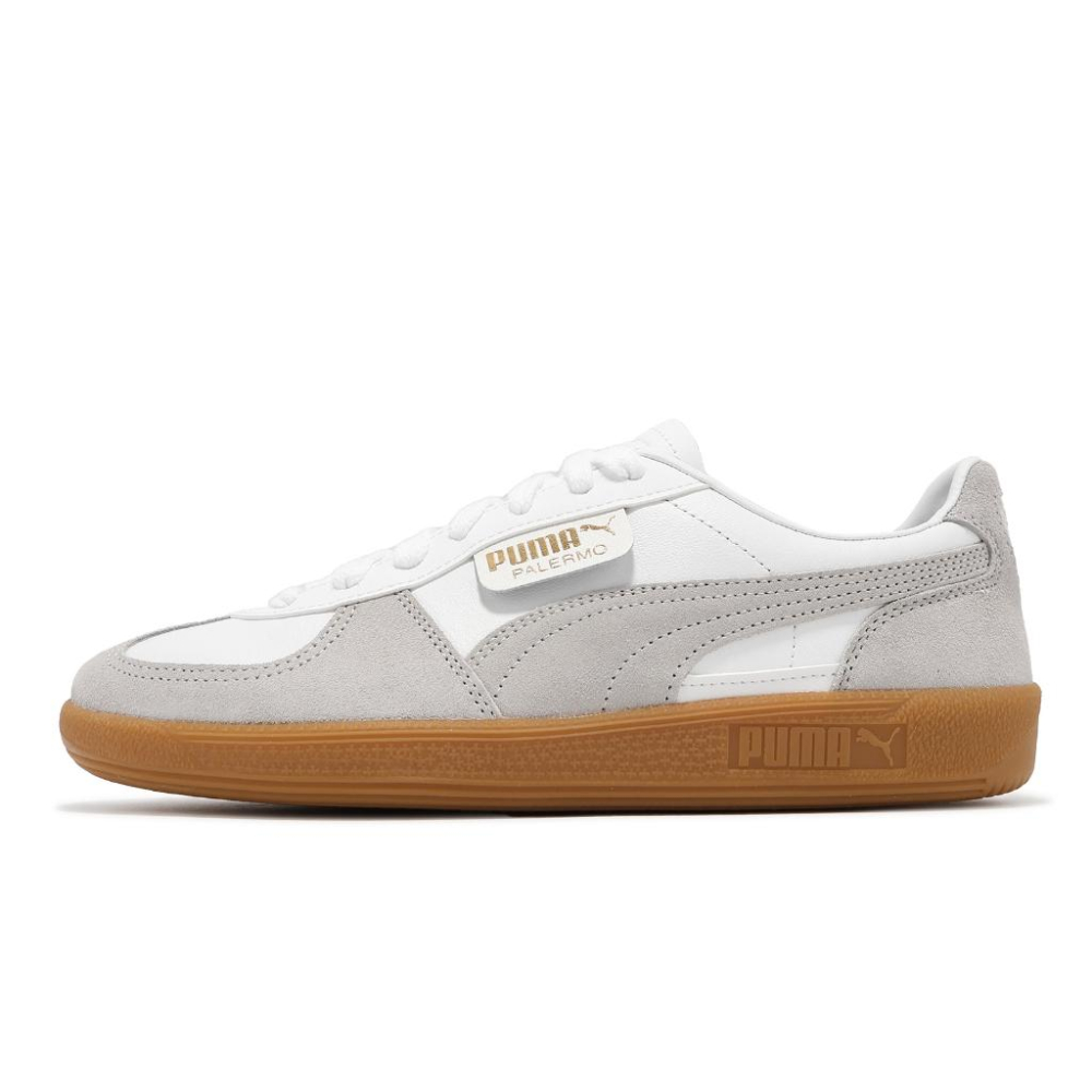 Puma 德訓鞋 Palermo Lth 男鞋 女鞋 白 灰 麂皮 復古 休閒鞋 情侶鞋 ROSE同款 39646412-細節圖2