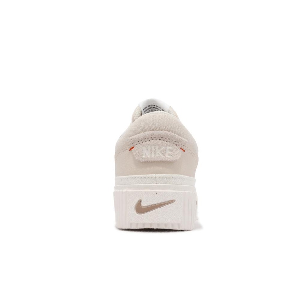 Nike 休閒鞋 Wmns Court Legacy Lift 女鞋 米色 奶茶 奶油底 厚底 增高 皮革 DM7590-細節圖3