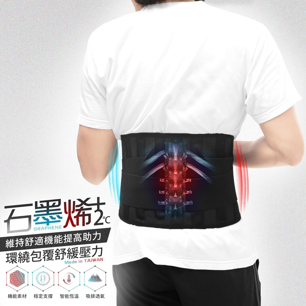 GIAT吉亞特｜石墨烯遠紅外線調整型塑腰帶(男女適用)-規格圖2