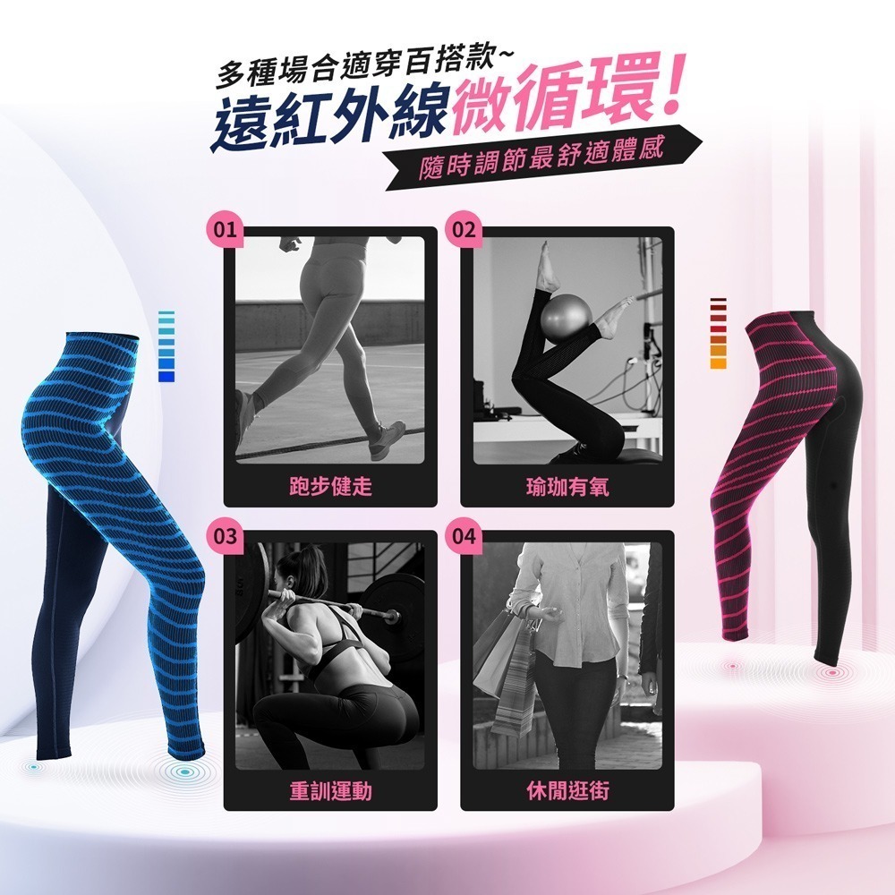 【限時購】GIAT吉亞特｜全鋅石墨烯姬塑彈力九分褲 瑜珈褲(加贈石墨烯足弓套1雙)-細節圖8