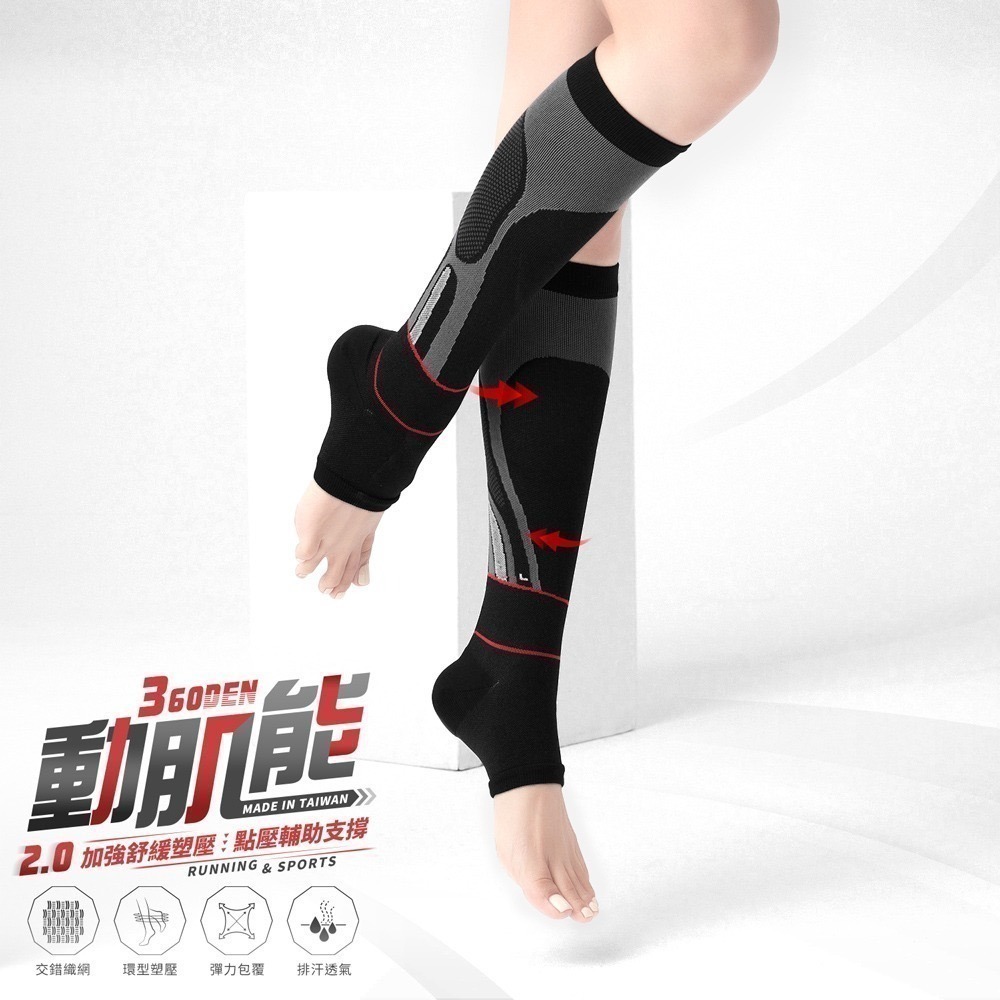 【限時購】GIAT吉亞特｜360動肌能運動壓縮小腿套/小腿踝套(2雙組-台灣製MIT)-規格圖4