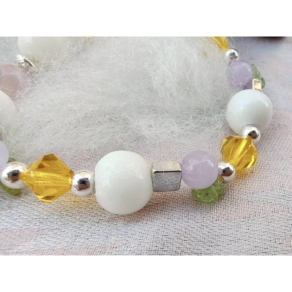 【好豐盛】豐盛果園/龍宮舍利 橄欖石 水晶 糖果瑪瑙 純銀配件-細節圖2