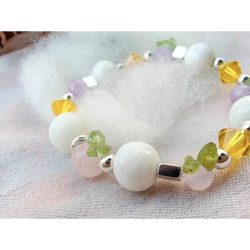 【好豐盛】豐盛果園/龍宮舍利 橄欖石 水晶 糖果瑪瑙 純銀配件-細節圖4