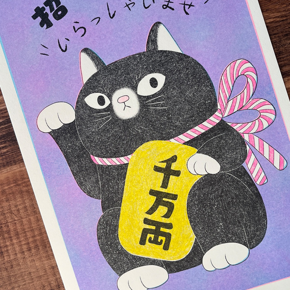 A4招財貓海報(有底色)-細節圖9