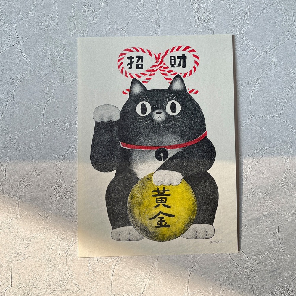 A4招財貓海報(兩款)-細節圖5