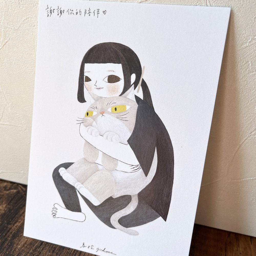 擁抱貓的日子明信片 / 謝謝你的陪伴-細節圖2