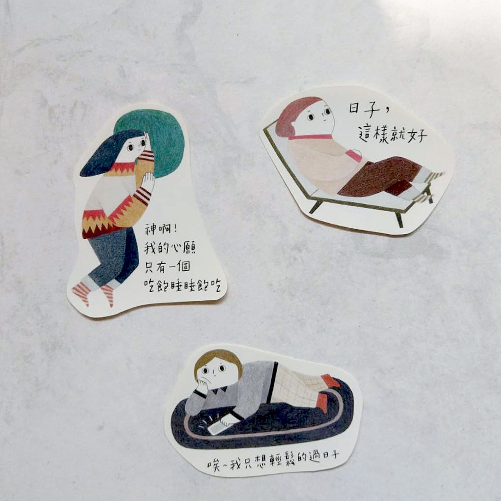 懶懶的生活 貼紙組合 (13入/防水)-細節圖3