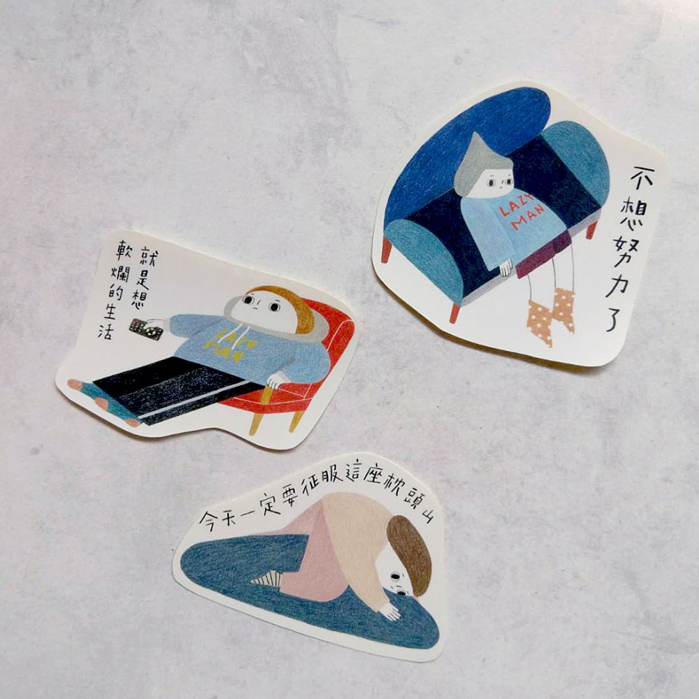 懶懶的生活 貼紙組合 (13入/防水)-細節圖6