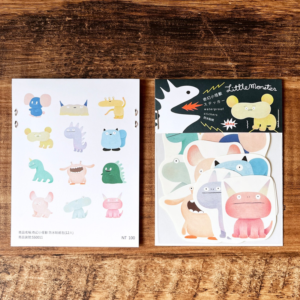 奇幻小怪獸 貼紙組合 (12入/防水)-細節圖2