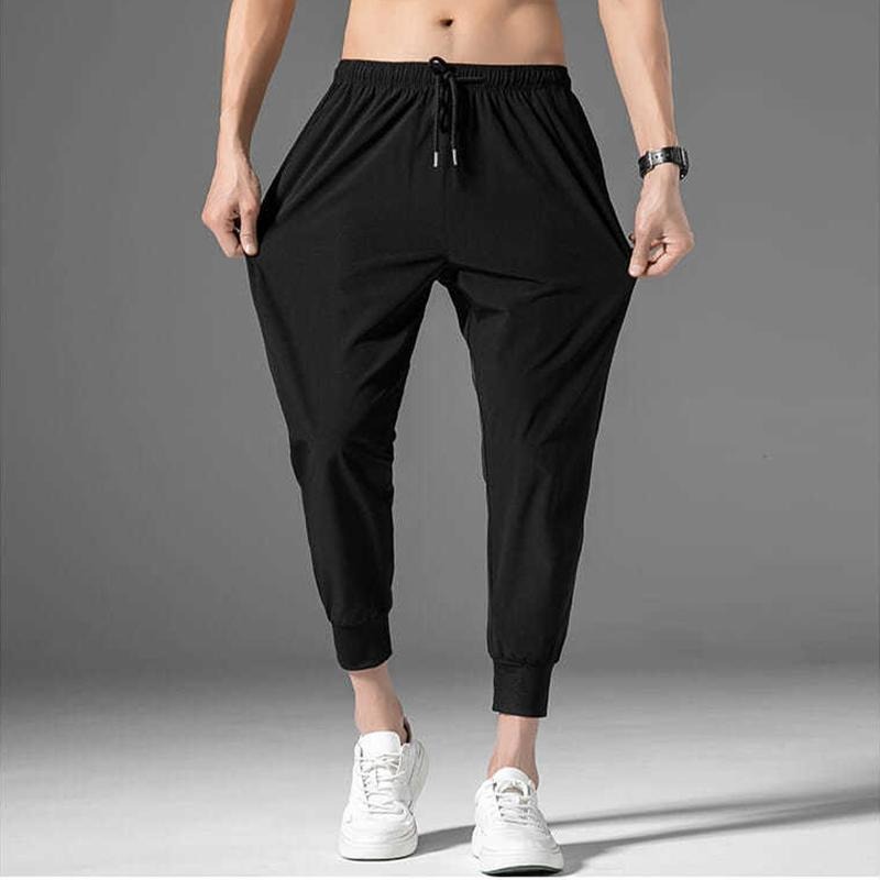 【D.studio】韓版夏季薄款透氣束腳運動褲 寬褲 褲子 男裝【P239】-細節圖5