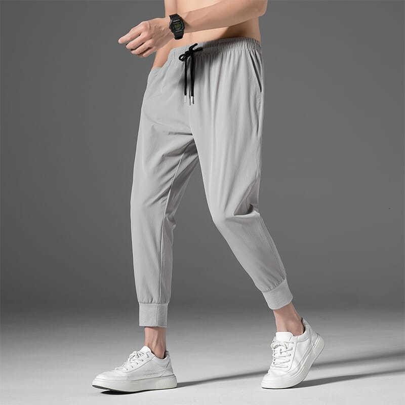 【D.studio】韓版夏季薄款透氣束腳運動褲 寬褲 褲子 男裝【P239】-細節圖6