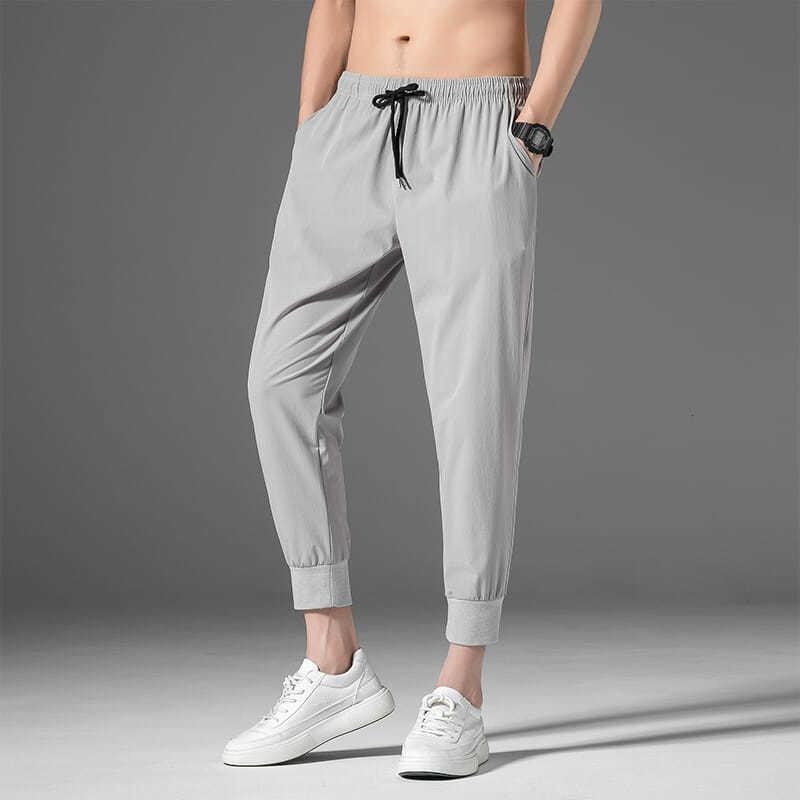 【D.studio】韓版夏季薄款透氣束腳運動褲 寬褲 褲子 男裝【P239】-細節圖7